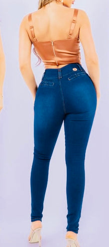 Colombian Jeans – Wide Waistband with 3 Buttons and Push-Up Effect | Mis Divas Fashion