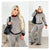 Elegant Gray & Black Knitted Pants Set – Stylish & Comfortable