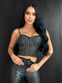 Sparkly Sequined Bustier Top