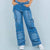 “Women’s Light Blue Cargo Jeans | Stylish and Comfortable Casual Pants”