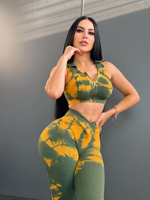 Diva Tie-Dye Sport Set – High Compression & Push-Up Effect | Mis Divas Fashion