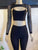 Mis Divas Fashion: 3-Piece Activewear Set - Ribbed Lycra Top, Bolero, and Leggings for an Elegant Fitness Look