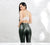 Military Green Flared Pants – Synthetic Leather and High Waist | Mis Divas Fashion
