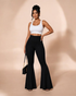 Black Flare Shaping Leggings – High-Waisted Butt-Lifting Pants | Mis Divas Fashion