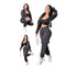 3-Piece Casual Jogger Set with Jacket and Crop Top | Mis Divas Fashion