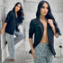 Modern Cut Wide Black Blazer - Mis Divas Fashion