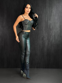 Sparkly Sequined Bustier Top