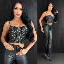 Sparkly Sequined Bustier Top