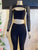 Mis Divas Fashion: 3-Piece Activewear Set - Ribbed Lycra Top, Bolero, and Leggings for an Elegant Fitness Look