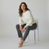 Diva Luxe Knit Batwing Sweater – Soft Ivory Elegance
