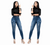 “Blue Luxe Premium high-waisted jeans with a push-up effect.