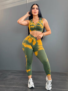 Diva Tie-Dye Sport Set – High Compression & Push-Up Effect | Mis Divas Fashion