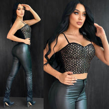 Sparkly Sequined Bustier Top