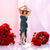 Elegant Strapless Dress with Ruched Detail and Slit - Mis Divas Fashion