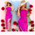 Elegant Strapless Ruched Dress with High Slit