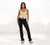 Women’s High-Waisted Straight Black Jeans – Push-Up Effect | Mis Divas 2025