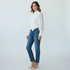 Diva Elegant Puff-Sleeve Button Blouse | Structured White Top