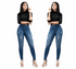 Blue Luxe Premium: High-Waisted Blue Denim Jeans