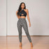 Geometric Print Two Piece Leggings Set for Women – Halter Crop Top Outfit