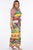 Royal caretto print maxi dress