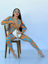 Multicolor Women’s Suit: High-Waisted Skinny Pants – Elegance and Modern Style | Mis Divas Fashion