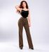 High Waist Wide Leg Jeans – Espresso Olive | Mis Divas Fashion