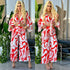 Orange Two Piece Set for Women with Wide Leg Pants and Tie Front Top | Mis Divas Fashion