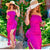 Elegant Strapless Ruched Dress with High Slit