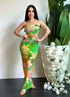 Strapless Floral Maxi Dress Women Bodycon Summer Vacation Outfit | Mis Divas Fashion