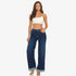 Women's High Waisted Wide Leg Cuffed Jeans – Dark Wash | Mis Divas