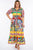 Women’s maxi dress with colorful pattern
