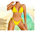 Yellow Push Up Bikini Set Adjustable Side Tie – Brazilian Cut Sexy Swimwear