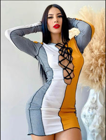 Tri Colored Dress - Mis Divas 