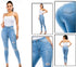 Baby Blue Super Push-Up Jeans – Ripped Details and Unique Style | Mis Divas Fashion