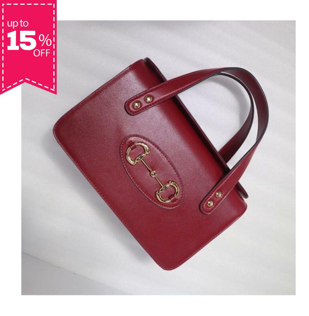 Red Leather Gucci 1955 Horsebit Shoulder Bag | GUCCI® US