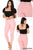 Super High Waist Denim Skinnies - Pink - Mis Divas 